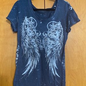 Maurice’s studded angel wing tie dyed tee